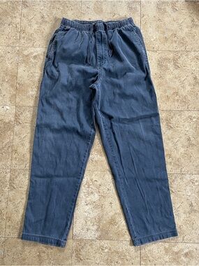 Vintage Territory Ahead canvas drawstring elastic waist pants